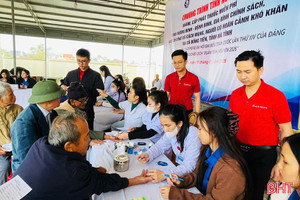 Khám, cấp thuốc miễn phí cho đối tượng chính sách xã Đồng Tiến