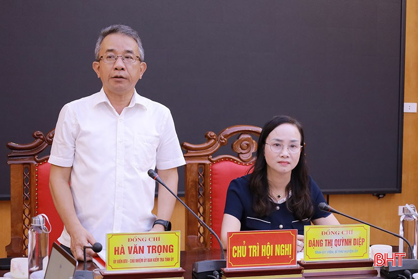 Chủ nhiệm UBKT Tỉnh ủy Hà Văn Trọng kết luận cuộc làm việc. bqbht_br_ha-van-trong.jpg