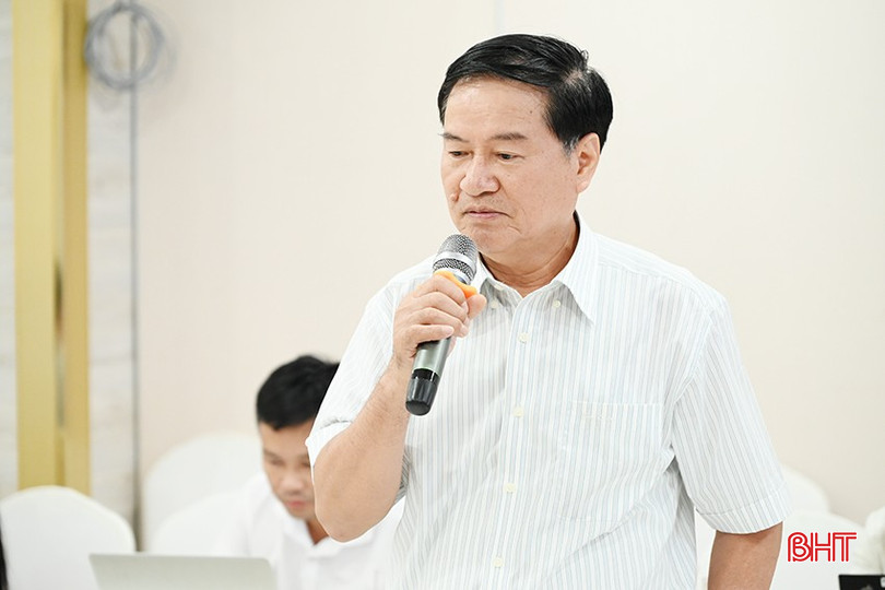 Ông Đỗ Khoa Văn - Chủ tịch Liên hiệp các Hội KH&KT Hà Tĩnh thảo luận tại hội thảo. bqbht_br_3.jpg