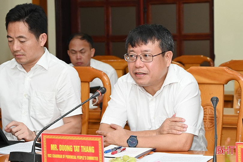 Phó Chủ tịch UBND tỉnh Dương Tất Thắng phát biểu tại buổi làm việc. bqbht_br_5.jpg