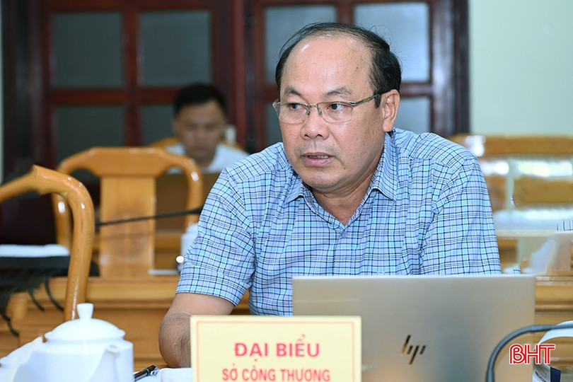 Phó Giám đốc Sở Công thương Dương Thanh Hòa giới thiệu về tiềm năng và tình hình phát triển các dự án điện gió trên địa bàn. 1-1683.jpg