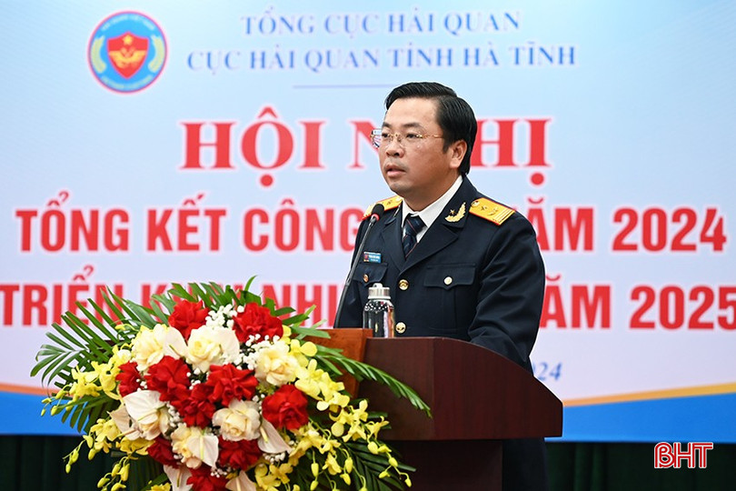 Phó Tổng cục trưởng Tổng cục Hải quan Trần Đức Hùng phát biểu chỉ đạo tại hội nghị. bqbht_br_2-2671.jpg