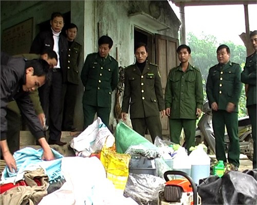 Tang vật lực lượng chức năng thu giữ được trong đợt truy quét