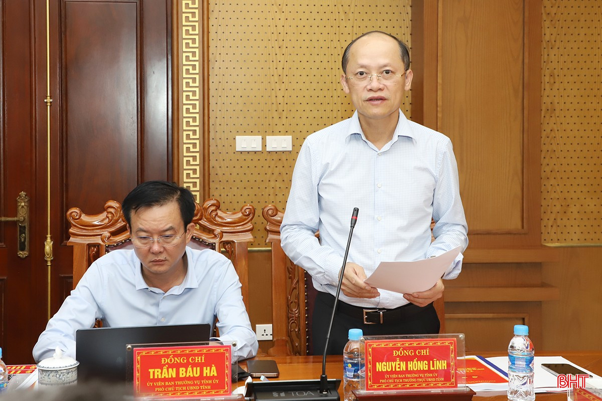 Phó Chủ tịch Thường trực UBND tỉnh Nguyễn Hồng Lĩnh báo cáo công tác chuẩn bị đại hội. bqbht_br_8.jpg