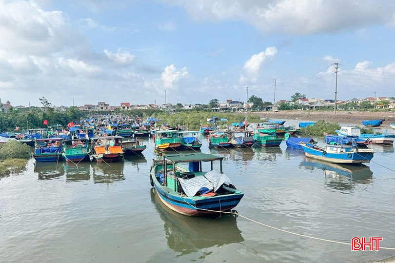 300/300 tàu thuyền trên địa bàn xã Thiên Cầm đã vào nơi tránh trú an toàn. bqbht_br_2.jpg