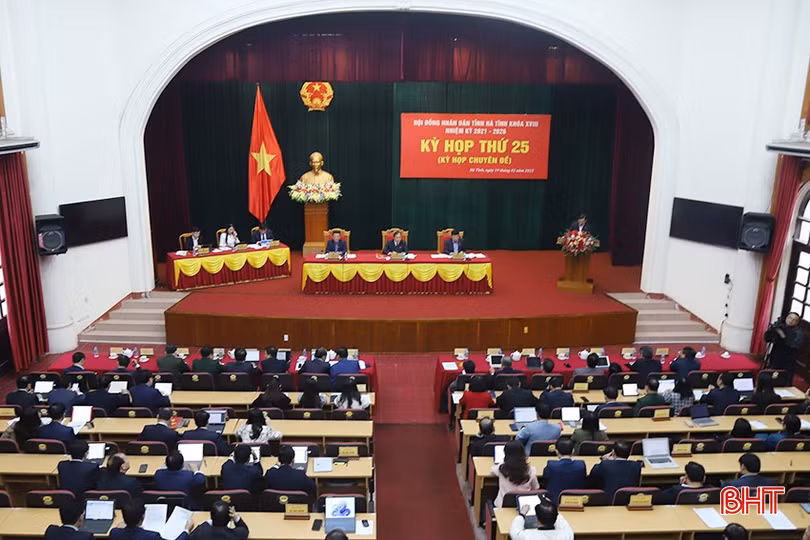 Toàn cảnh Kỳ họp thứ 25, HĐND tỉnh khoá XVIII.