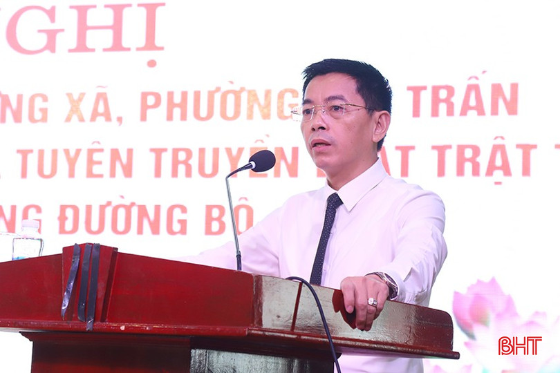 Giám đốc Sở Tư pháp Nguyễn Quốc Tuấn phát biểu khai mạc. 2-4029.jpg