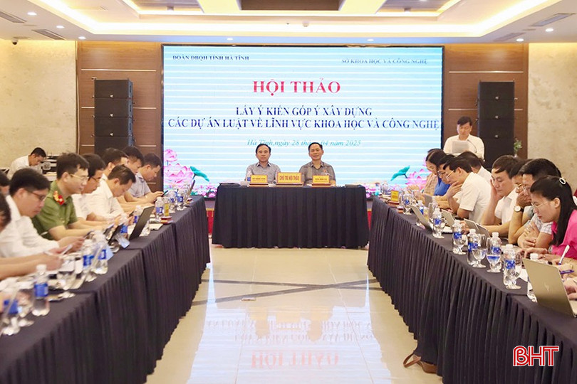Phó Trưởng đoàn chuyên trách Đoàn ĐBQH tỉnh Trần Đình Gia và Giám đốc Sở KH&CN Bùi Quang Hoàn chủ trì. bqbht_br_1567.jpg