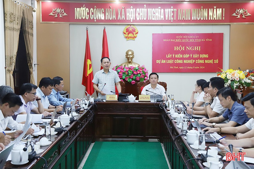 Phó Trưởng đoàn chuyên trách Đoàn ĐBQH tỉnh Trần Đình Gia và Giám đốc Sở TT&TT Đậu Tùng Lâm chủ trì. AB.jpg