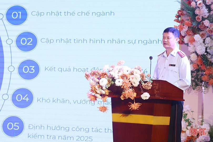Phó Chánh Thanh tra Bộ TT&TT Đỗ Đình Rô báo cáo kết quả thanh tra ngành TT&TT. bqbht_br_p.jpg