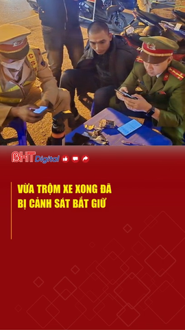 Vừa trộm xe xong đã bị cảnh sát bắt giữ 