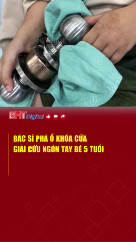 Bác sĩ phá ổ khóa cửa giải cứu ngón tay bé 5 tuổi