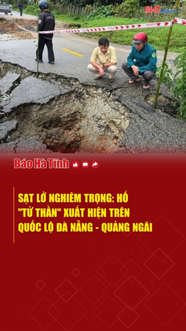 Hố "tử thần" trên quốc lộ Đà Nẵng - Quảng Ngãi