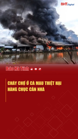 Cháy chợ ở Cà Mau, thiệt hại hàng chục căn nhà