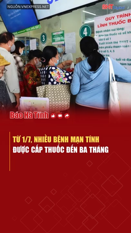 Từ 1/7, nhiều bệnh mạn tính được cấp thuốc đến ba tháng