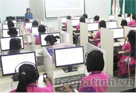 Giờ học ngoại ngữ ở Trường Đại học Hà Tĩnh