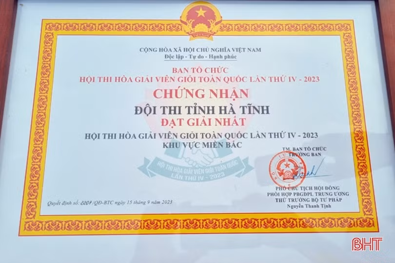 Hà Tĩnh nhất Hội thi Hòa giải viên giỏi khu vực miền Bắc