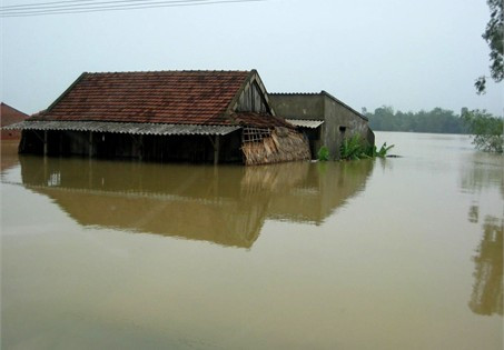 Xã Cẩm Mỹ chìm trong lũ