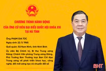 Chương trình hành động của ứng cử viên ĐBQH khóa XVI Phạm Gia Túc