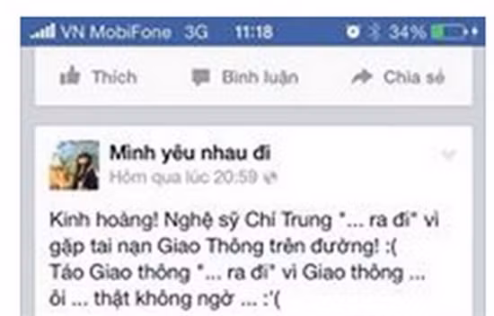 Tung tin nghệ sĩ qua đời, trò đùa quái ác trên mạng xã hội ảnh 1