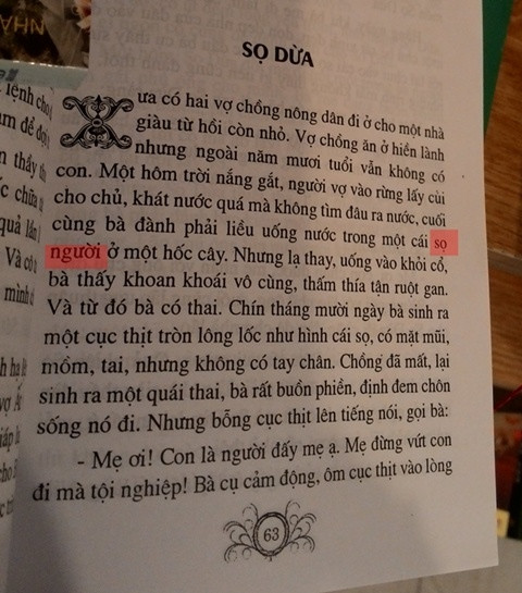 Nhiều sách in chi tiết “mẹ Sọ Dừa uống nước sọ người” ảnh 5 Nhiều sách in chi tiết “mẹ Sọ Dừa uống nước sọ người” ảnh 5