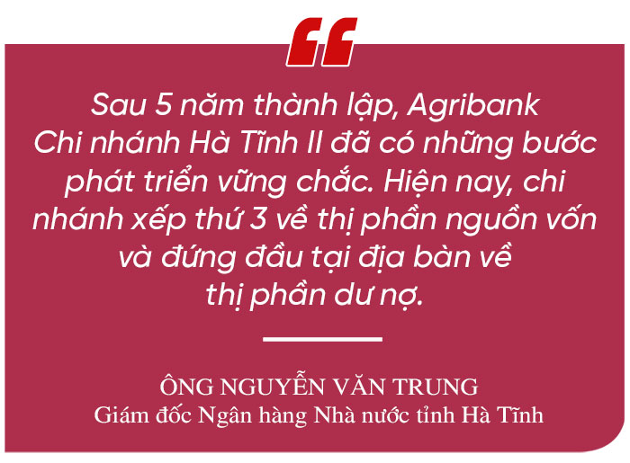 Agribank Chi nhánh Hà Tĩnh II: Khẳng định thương hiệu ngân hàng thương mại hàng đầu ảnh 19 Agribank Chi nhánh Hà Tĩnh II: Khẳng định thương hiệu ngân hàng thương mại hàng đầu