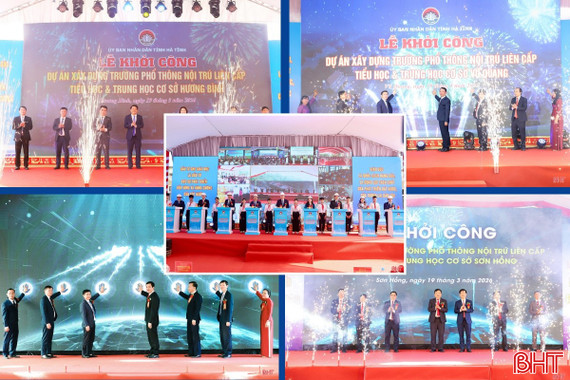 Thêm 5 trường học vùng biên được khởi công tại Hà Tĩnh