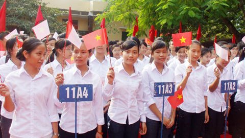HS Trường THPT chuyên Nguyễn Huệ, Hà Đông, Hà Nội.(Ảnh: Bảo Anh. Ảnh chỉ có tính minh họa) HS Trường THPT chuyên Nguyễn Huệ, Hà Đông, Hà Nội.(Ảnh: Bảo Anh. Ảnh chỉ có tính minh họa)