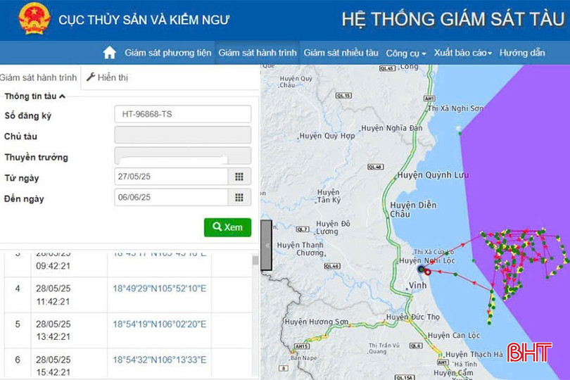 Qua hệ thống giám sát tàu cá, ngành chức năng phát hiện tàu cá do ông Nguyễn Lưu Tr. điều khiển đã vi phạm khi khai thác sai vùng biển. bqbht_br_xu-phat-tau-ca-danh-bat-sai-quy-dinh-01.jpg
