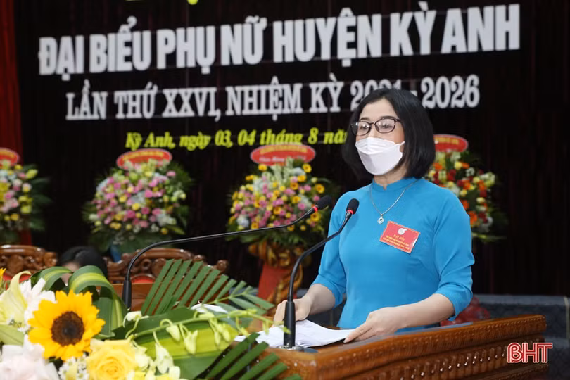 Chủ tịch Hội LHPN huyện Kỳ Anh Phạm Thị Hương tái đắc cử nhiệm kỳ 2021 - 2026