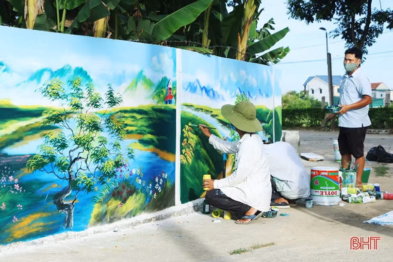 Những con đường bích họa đẹp mắt ở huyện miền núi Hà Tĩnh