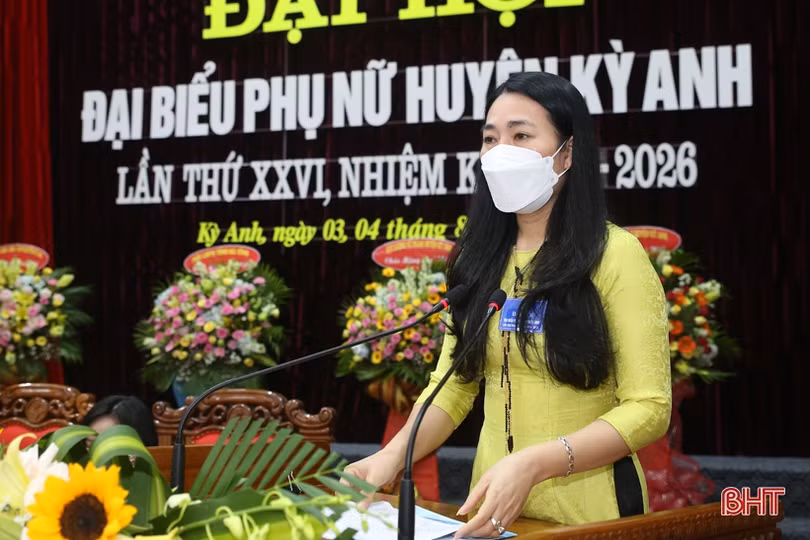 Chủ tịch Hội LHPN huyện Kỳ Anh Phạm Thị Hương tái đắc cử nhiệm kỳ 2021 - 2026