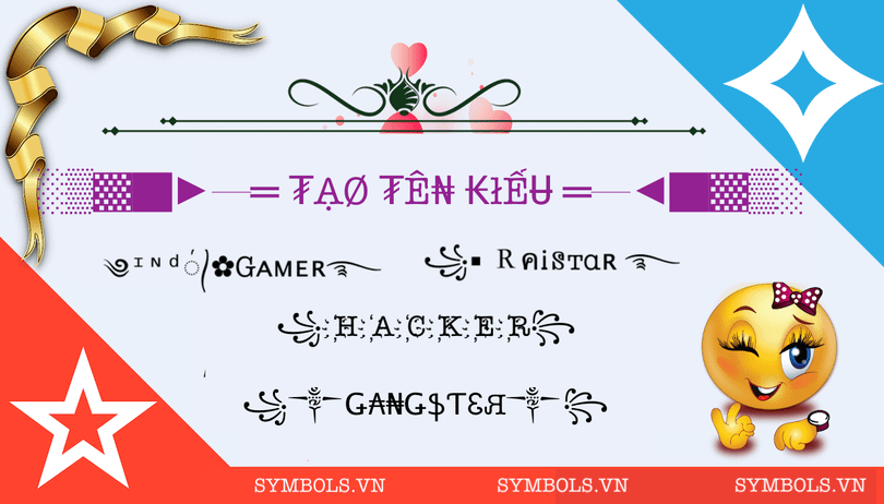 SYMBOLS.VN – Tạo chữ kiểu đẹp, đổi Font chữ với 1001 biểu tượng cảm xúc