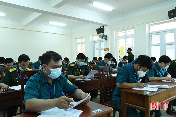 LLVT Thạch Hà giành giải nhất toàn đoàn Hội thi Pháp luật về dân quân tự vệ năm 2021