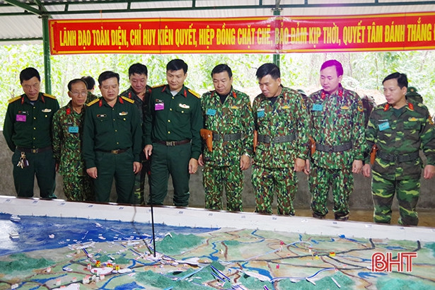 Huyện Kỳ Anh, Hương Sơn diễn tập thành công chỉ huy một bên, một cấp