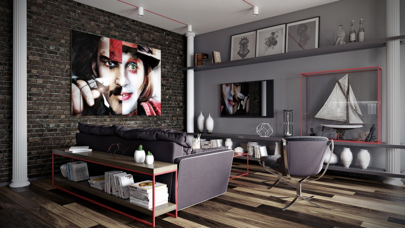 Màu xám mang lại không gian phòng khách đầy sự tinh tế, dễ thương