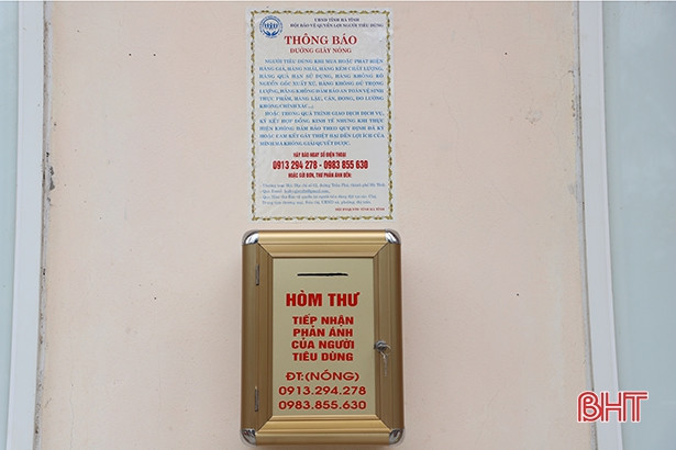 Đặt hộp thư, đường dây nóng tiếp nhận phản ánh của người tiêu dùng Hà Tĩnh