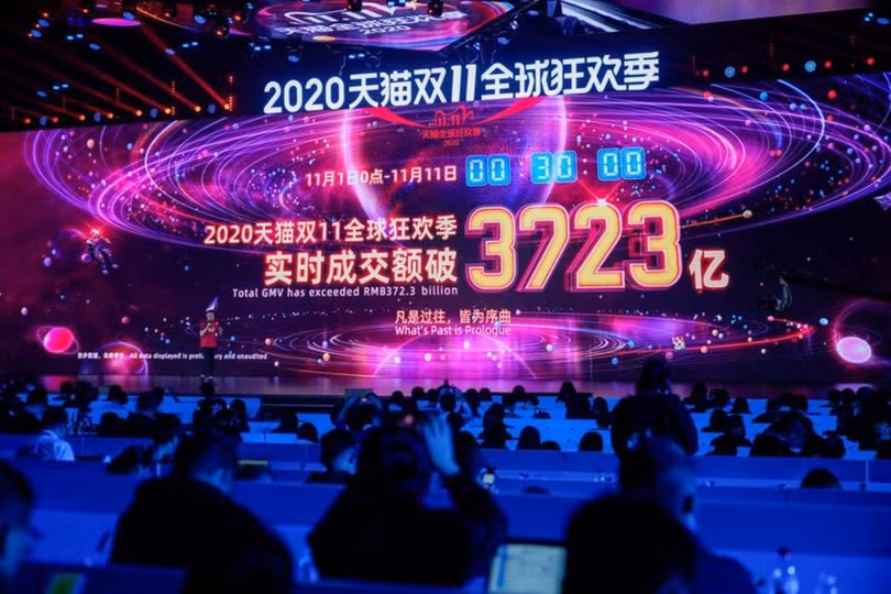 Alibaba thu 56,3 tỷ USD dịp mua sắm ngày lễ độc thân ở Trung Quốc