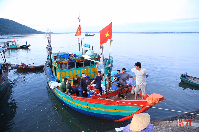 Ngư dân Hà Tĩnh tích cực vươn khơi, hoạt động mua bán hải sản sôi động trở lại