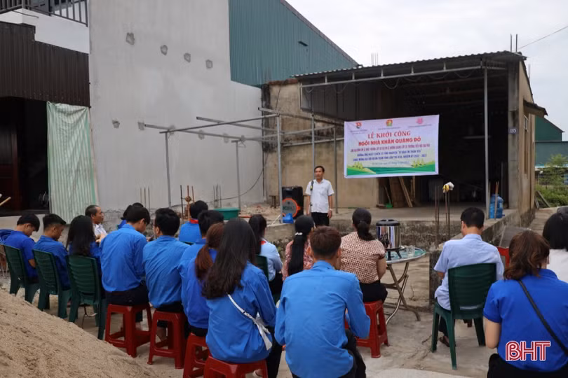 Tuổi trẻ TP Hà Tĩnh hỗ trợ xây dựng các công trình cho thiếu nhi 