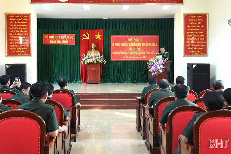 Bế mạc lớp tập huấn cho cán bộ quân sự tỉnh Bôlykhămxay