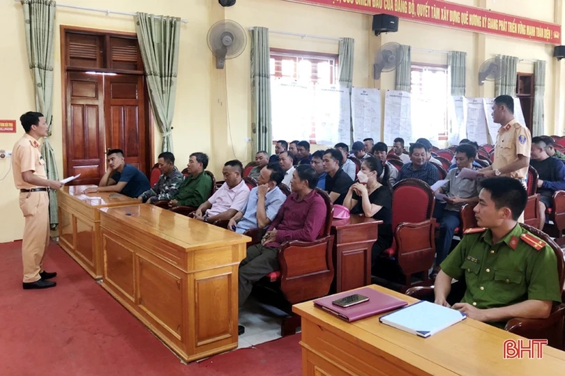 Công an huyện Kỳ Anh xử phạt 70 trường hợp vi phạm nồng độ cồn