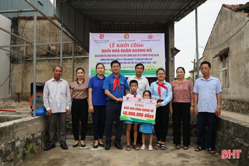 Tuổi trẻ TP Hà Tĩnh hỗ trợ xây dựng các công trình cho thiếu nhi 