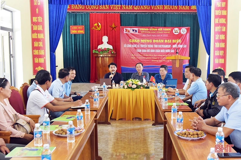 Đoàn công tác tỉnh Bôlykhămxay tham quan, học tập kinh nghiệm chăn nuôi hươu sao ở Hà Tĩnh