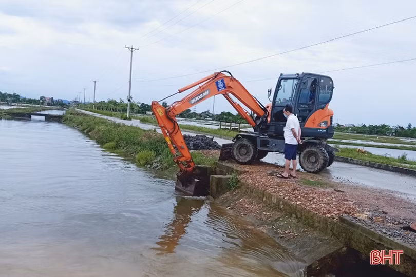 Hà Tĩnh: Mưa lớn gây ngập úng hơn 12.630 ha diện tích hoa màu và lúa hè thu