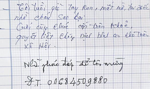 Cụ ông 97 tuổi viết tâm thư, ủng hộ 10 triệu đồng mua vắc-xin phòng, chống dịch Covid-19 ở Hà Tĩnh