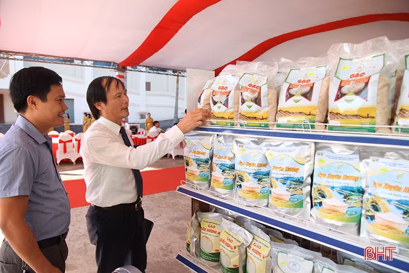 Trưng bày sản phẩm nông nghiệp tiêu biểu chào mừng Đại hội Đại biểu Đảng bộ huyện Cẩm Xuyên