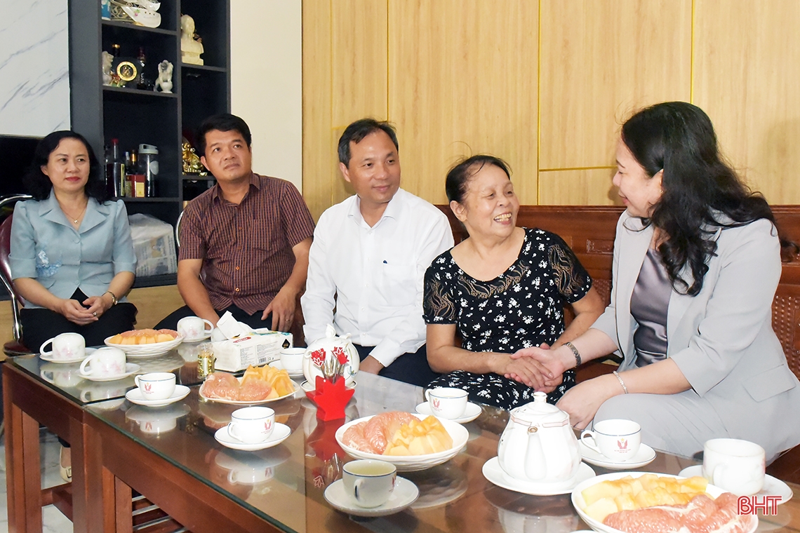 Phó Chủ tịch nước Võ Thị Ánh Xuân dâng hương tại các khu di tích, tặng quà gia đình chính sách ở Hà Tĩnh