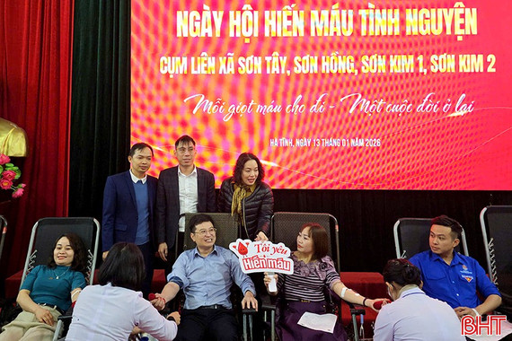 Thu hơn 200 đơn vị máu tại ngày hội hiến máu tình nguyện ở xã Sơn Tây