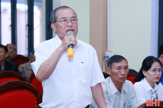 Lãnh đạo phường Hoành Sơn đối thoại với cán bộ cơ sở